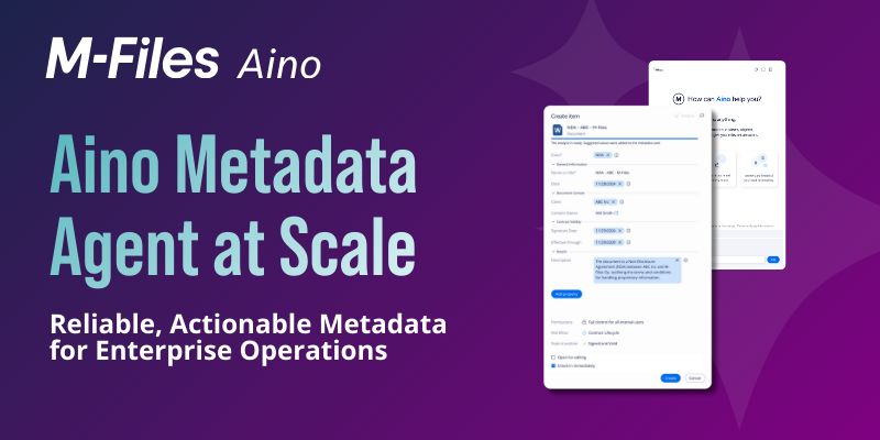 Aino Metadata Agent at Scale - Available Now