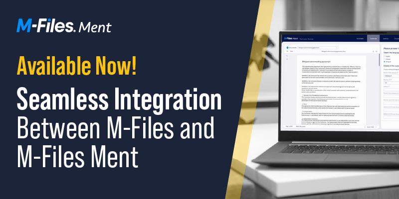 Available Now: M-Files Ment Integration to the M-Files Platform