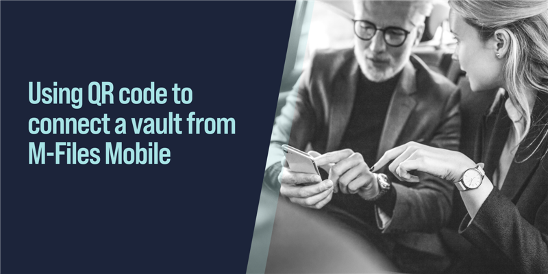 Using QR Code to Connect a Vault from M-Files Mobile