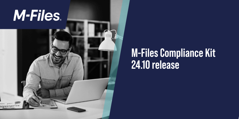 The M-Files Compliance Kit 24.10 release has just been uploaded to the M-Files Catalog!