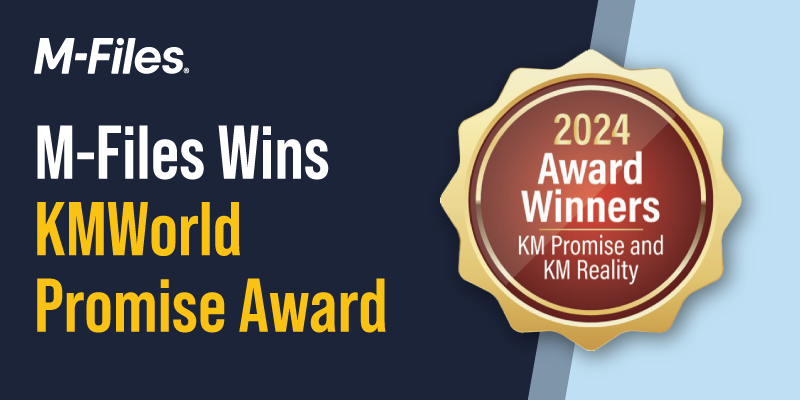 M-Files Wins KMWorld Promise Award