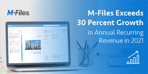 M-Files Exceeds 30 Percent Growth in Annual Recurring Revenue in 2021