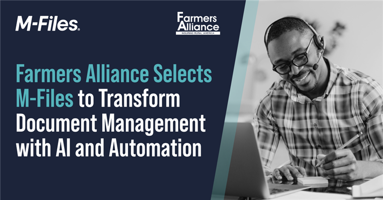 Farmers Alliance Selects M-Files to Transform Document Management with AI and Automation