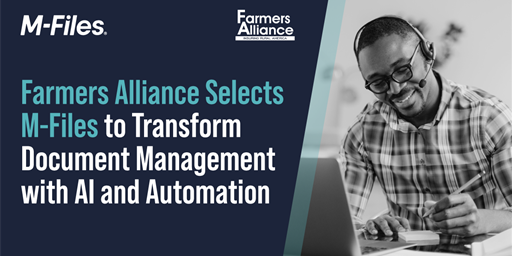 Farmers Alliance Selects M-Files to Transform Document Management with AI and Automation
