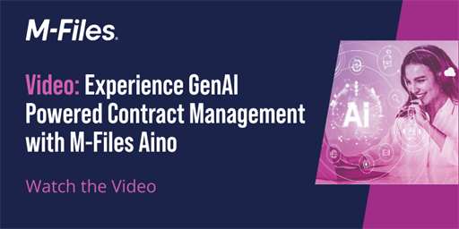 Experience GenAI Powered Contract Management with M-Files Aino