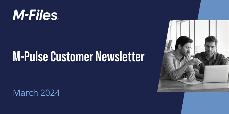 Customer Newsletter - Mar 2024