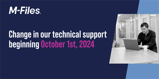 Change in our technical support beginning October 1st, 2024