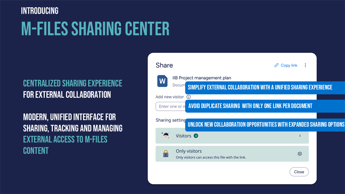 M-Files Sharing Center