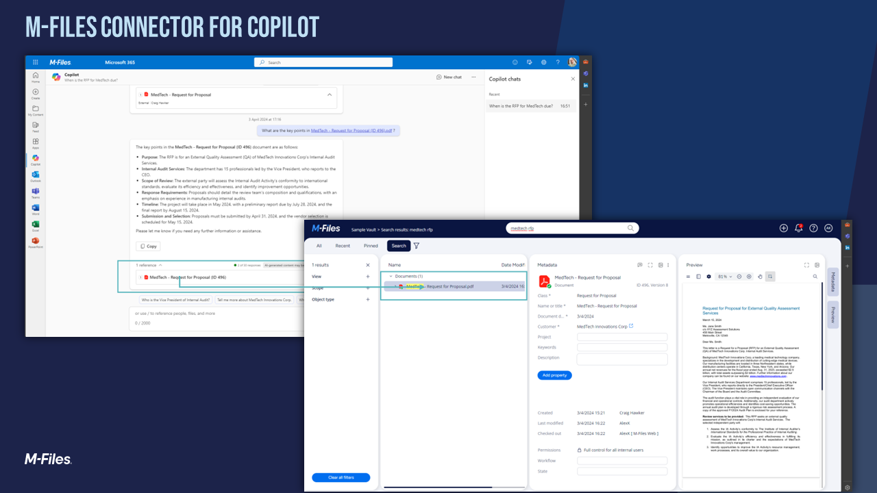 M-Files connector for copilot 