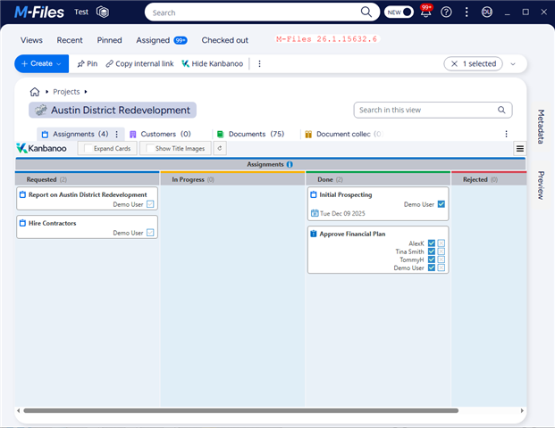 Kanbanoo in M-Files 26.1