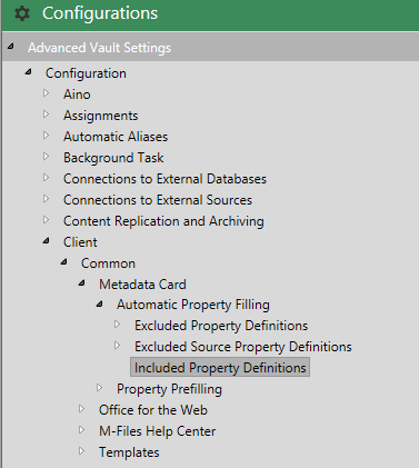 Advanced Vault Settings